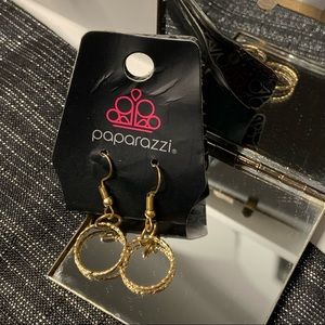 6/$20 Paparazzi Accessories Gold Twisted Metal Wire Hoop Earrings New